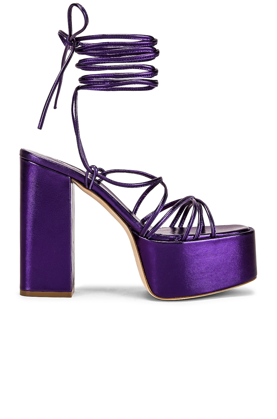 Image 1 of Paris Texas Malena 130 Metallic Platform Sandal in Ultra Violet