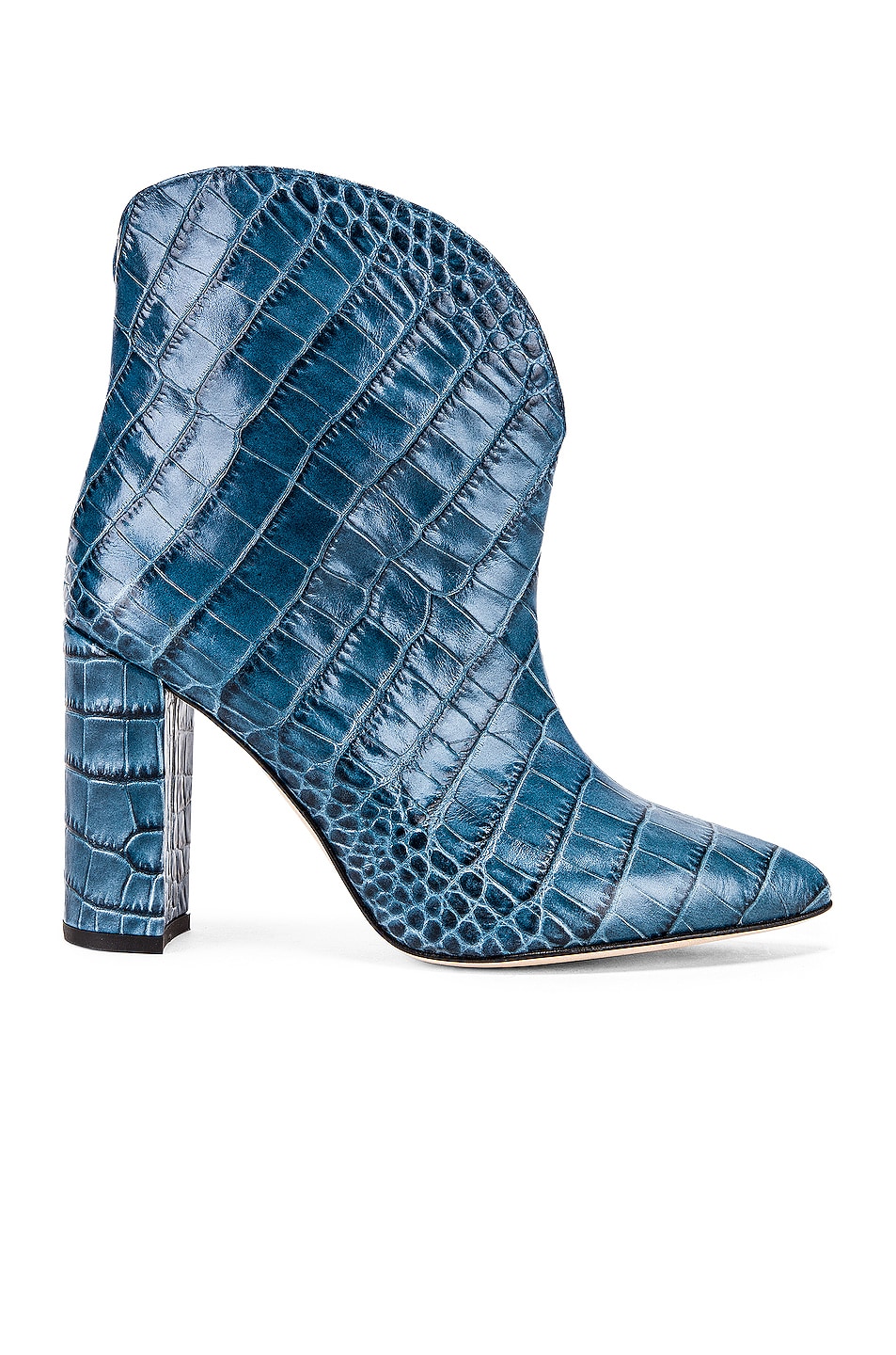 Image 1 of Paris Texas Moc Croco Ankle Boot in Jeans