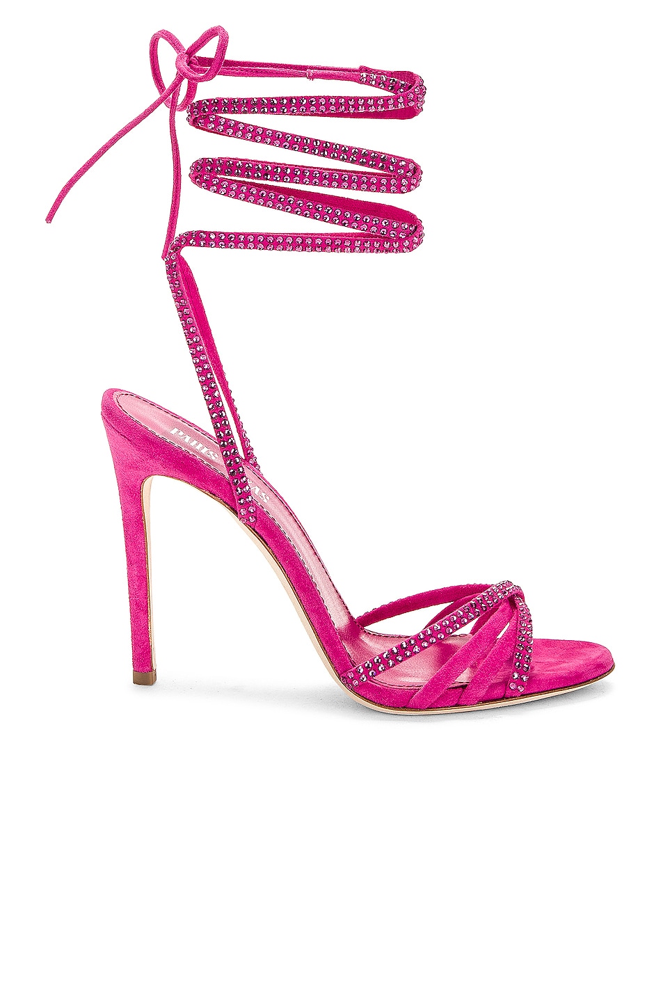 Image 1 of Paris Texas Holly Nicole Lace Up Sandal in Pink Ruby