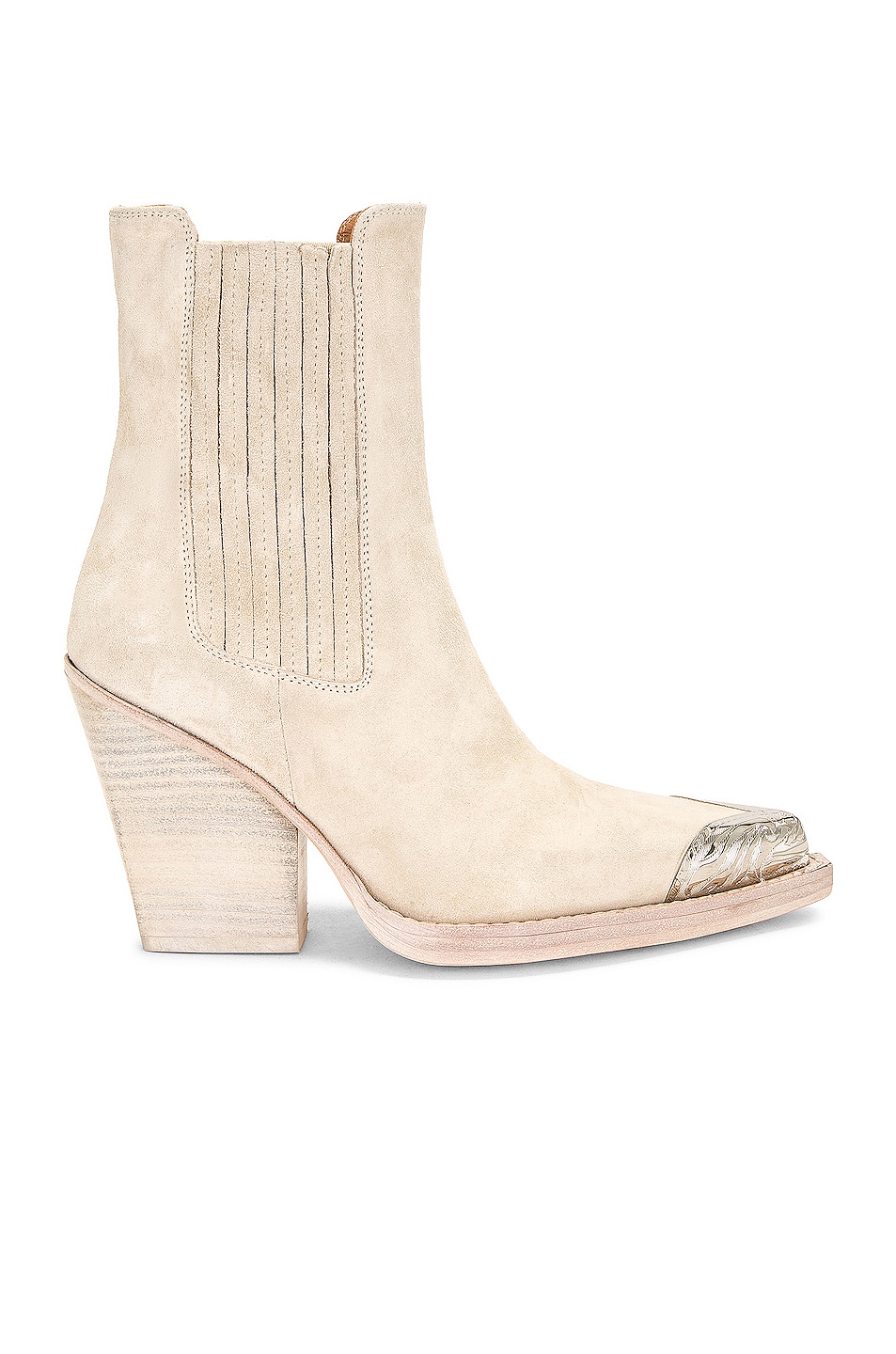 Image 1 of Paris Texas Dallas Embellished Toe Ankle Boot in Off White