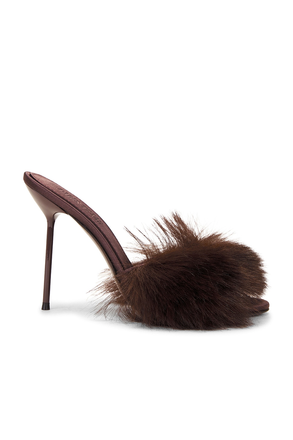 Furry Lidia Mule 105 Heel in Brown