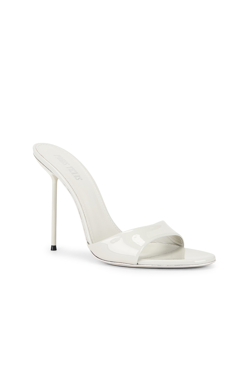 Paris Texas Mules In Grey Patent Leather In Gray