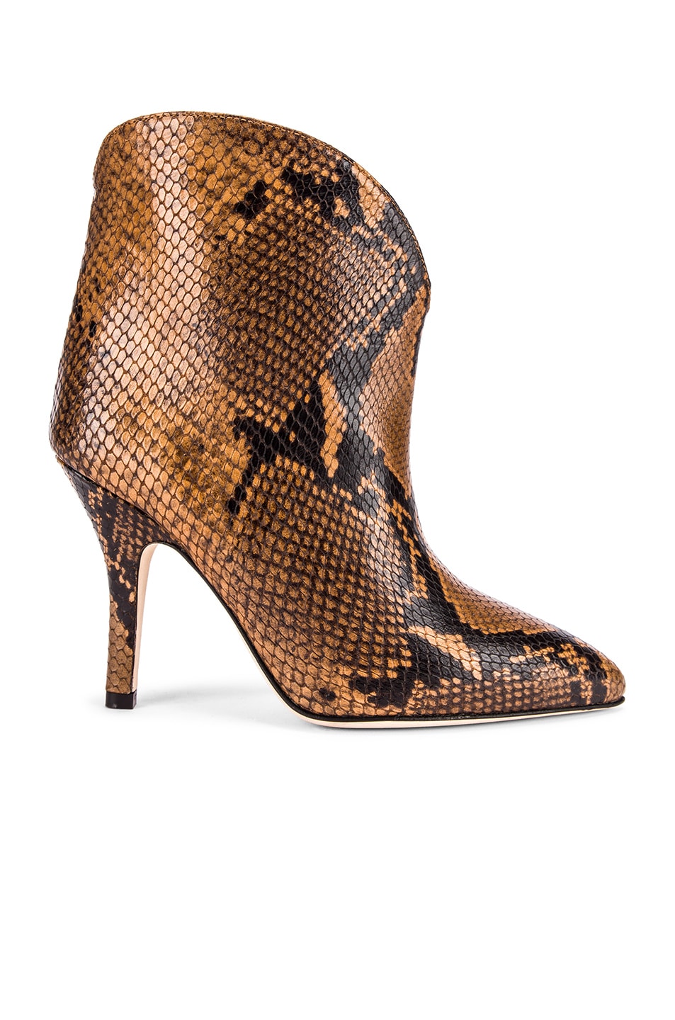Image 1 of Paris Texas Python Print Ankle Boot in Camel
