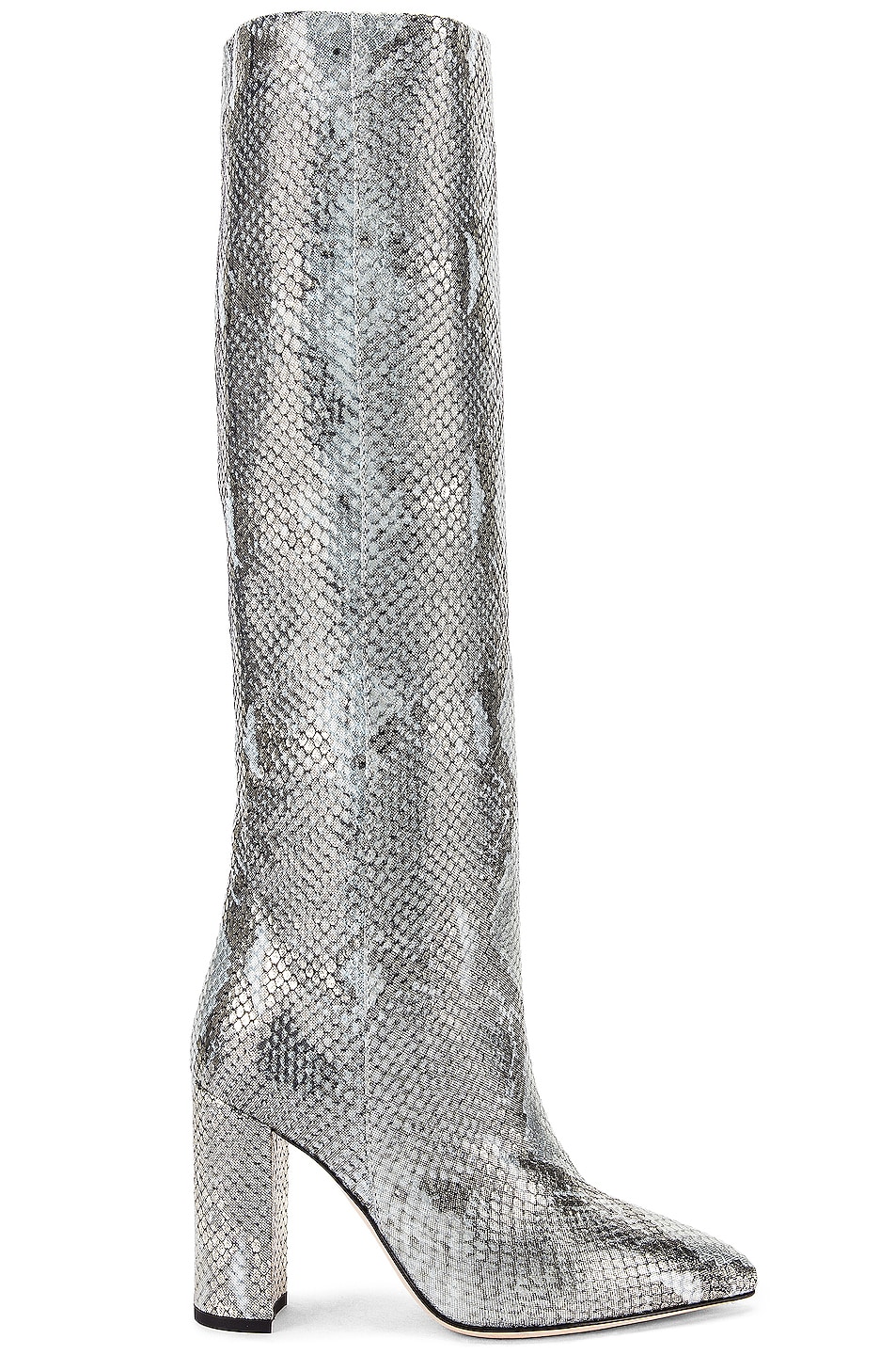 Image 1 of Paris Texas Python Lame Print Boot in Light Blue