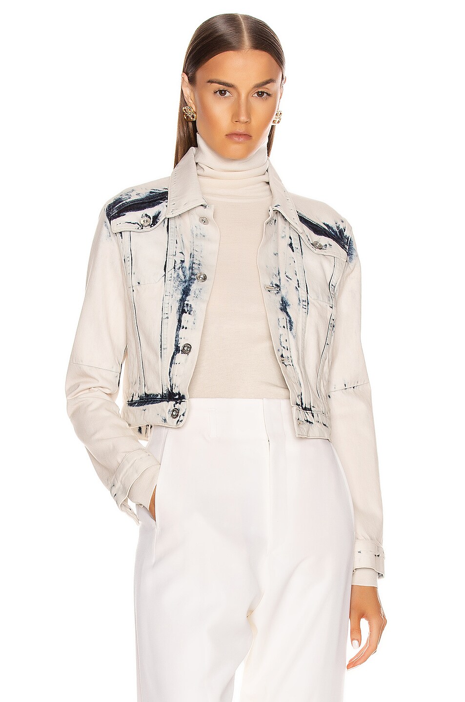 Image 1 of Proenza Schouler White Label Cropped Jacket in Bleach Out
