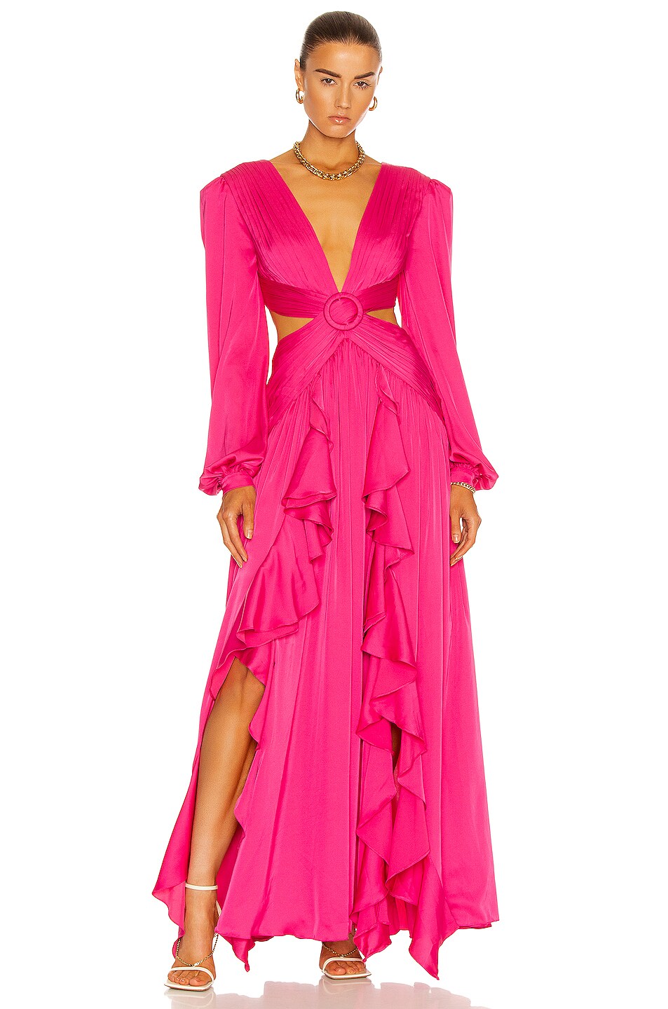 Image 1 of PatBO Cut Out Gown in Hot Pink