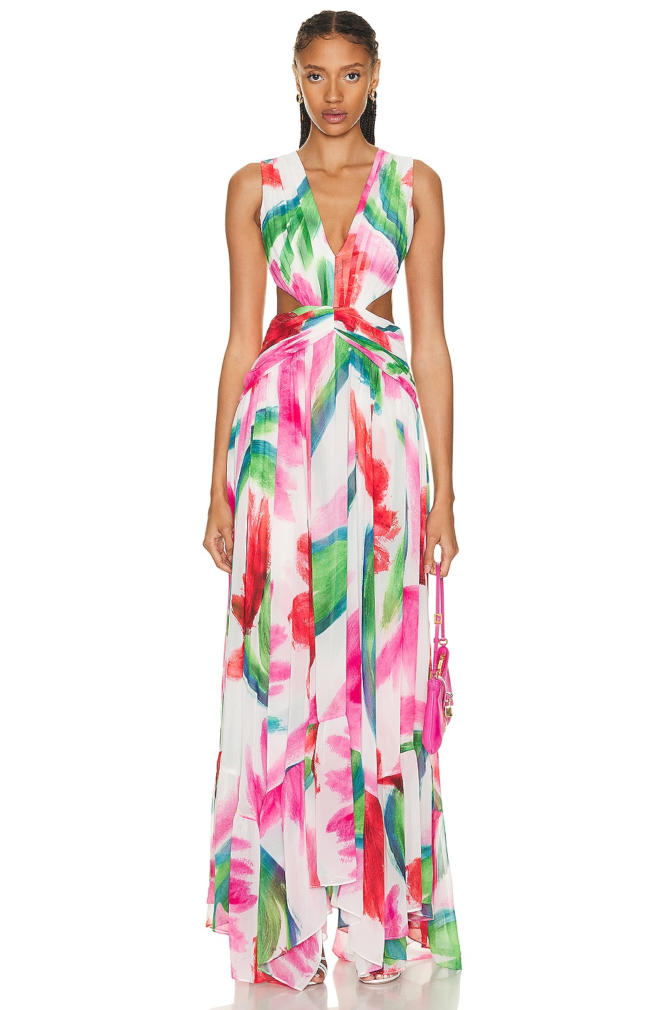 Image 1 of PatBO Allegro Cut-out Maxi Dress in Multi