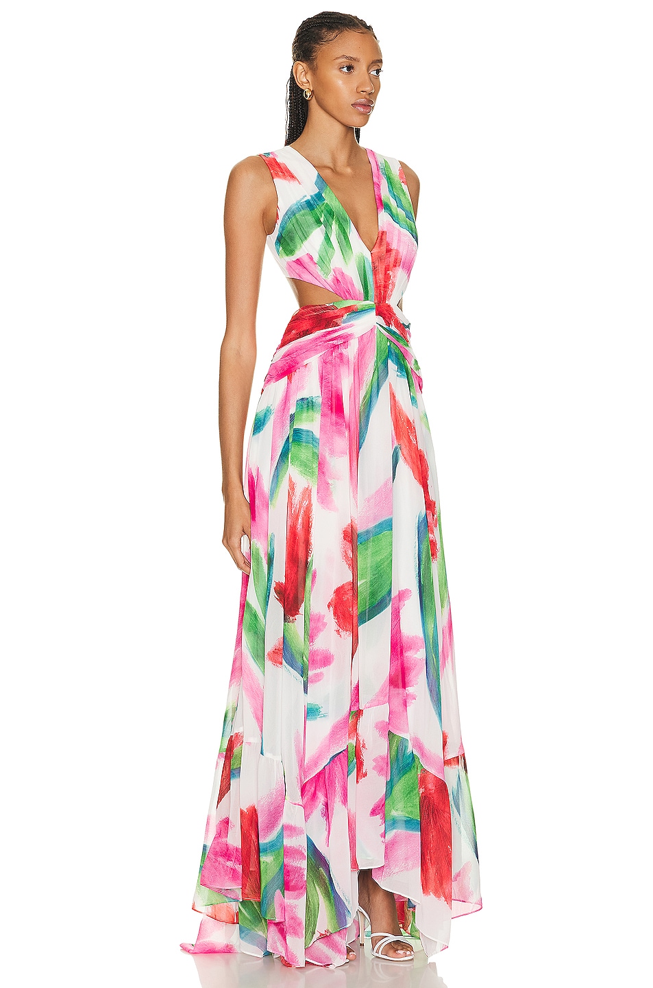 Patbo Allegro Cut Out Maxi Dress In Multi Fwrd 5276