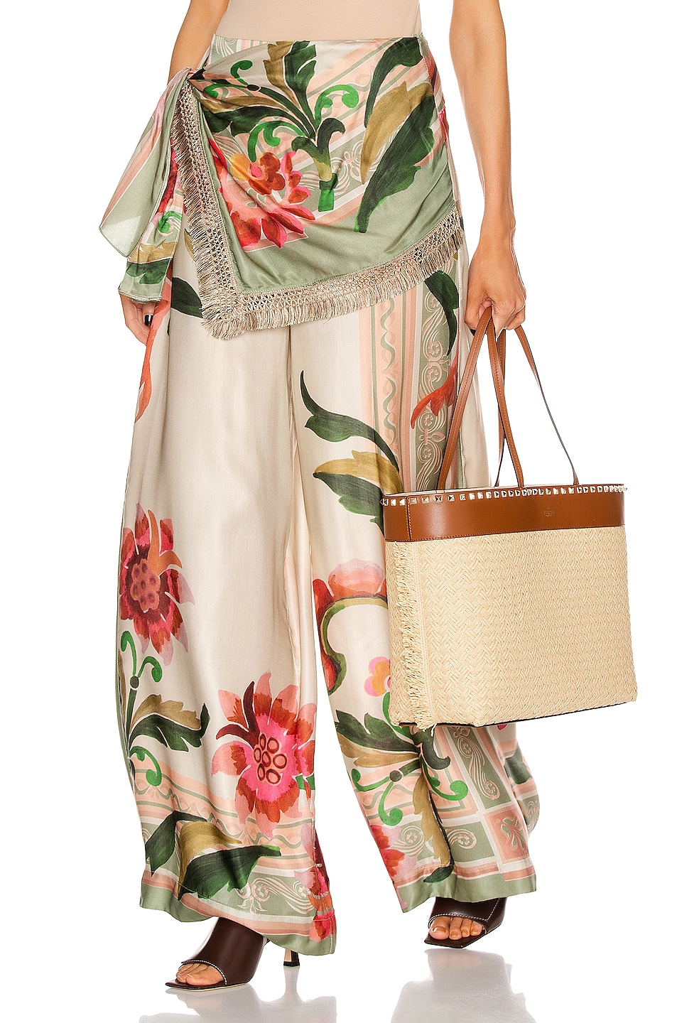 Image 1 of PatBO Drape Front Pant in Sand Multi