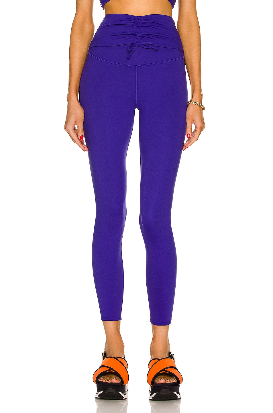 Image 1 of PatBO Spaghetti Tied High Rise Cut Out Legging in Spectrum Blue