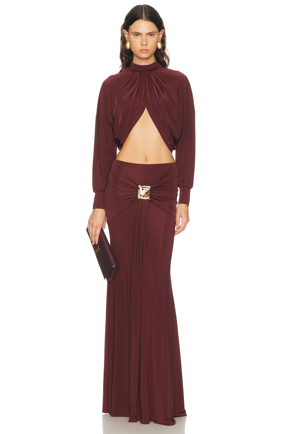 PatBO Helo Jersey Long Skirt