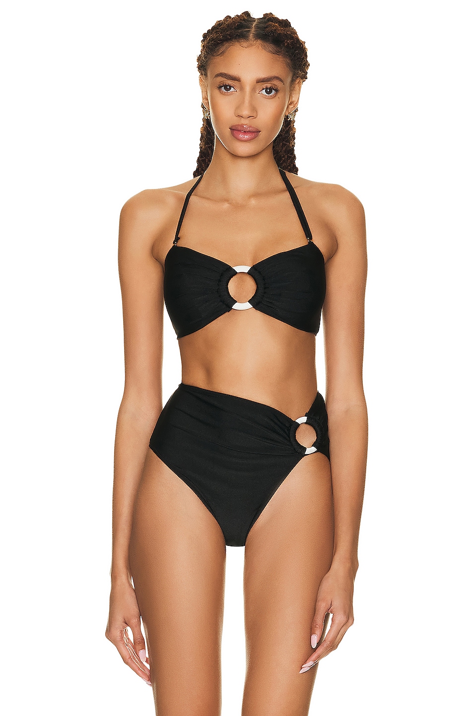 Image 1 of PatBO Bandeau Bikini Top in Black