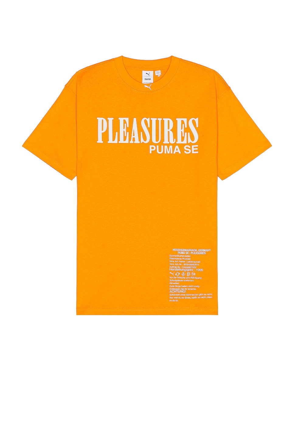 Image 1 of Puma Select X Pleasures Typo Tee in Orange