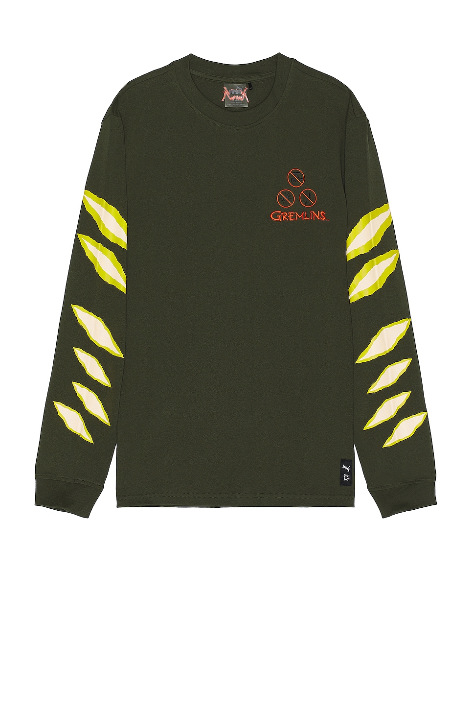Image 1 of Puma Select Gremlins Long Sleeve Tee in GREEN