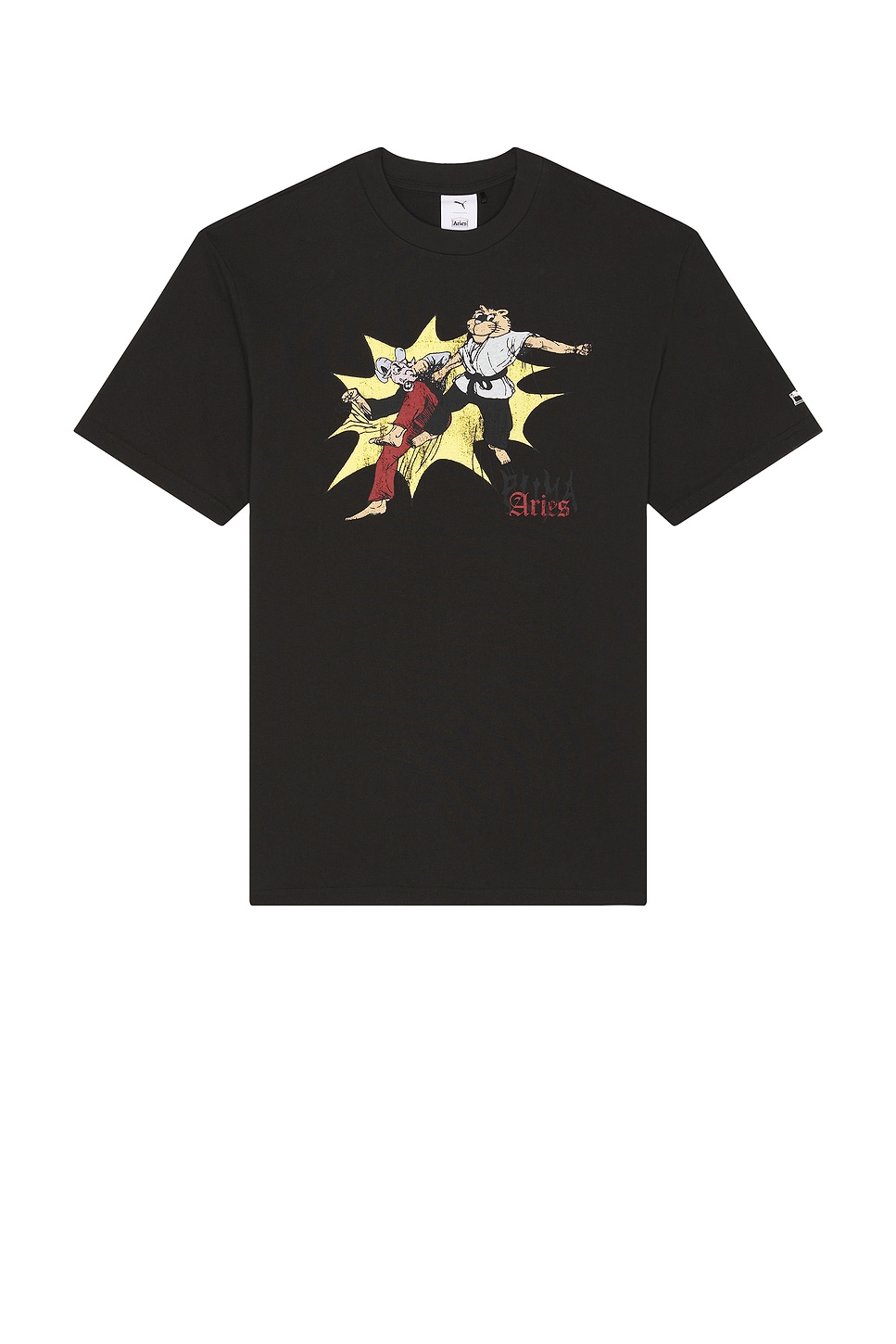 x Aries Graphic Tee in Black