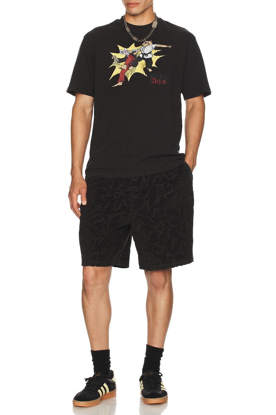 Image 1 of Puma Select x Aries Graphic Tee in Puma Black