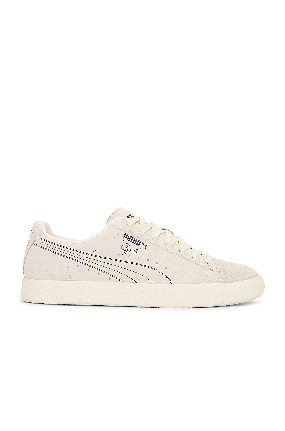 Image 1 of Puma Select Clyde No. 1 Sneakers in Frosted Ivory & Smokey Gray