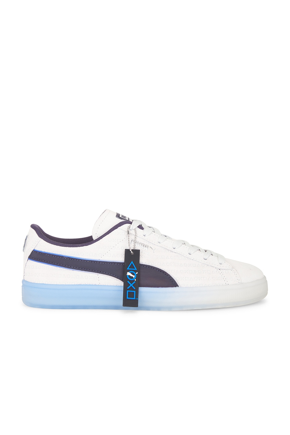 Image 1 of Puma Select x Playstation Suede in Glacial Gray & New Navy