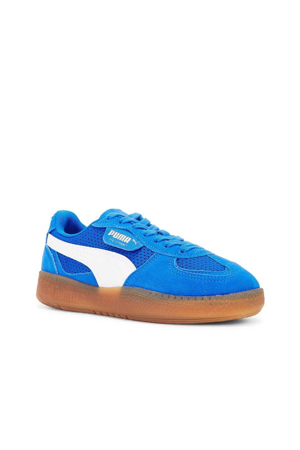 Shop Puma Palermo Vintage Sneaker In Hyperlink Blue & Gum