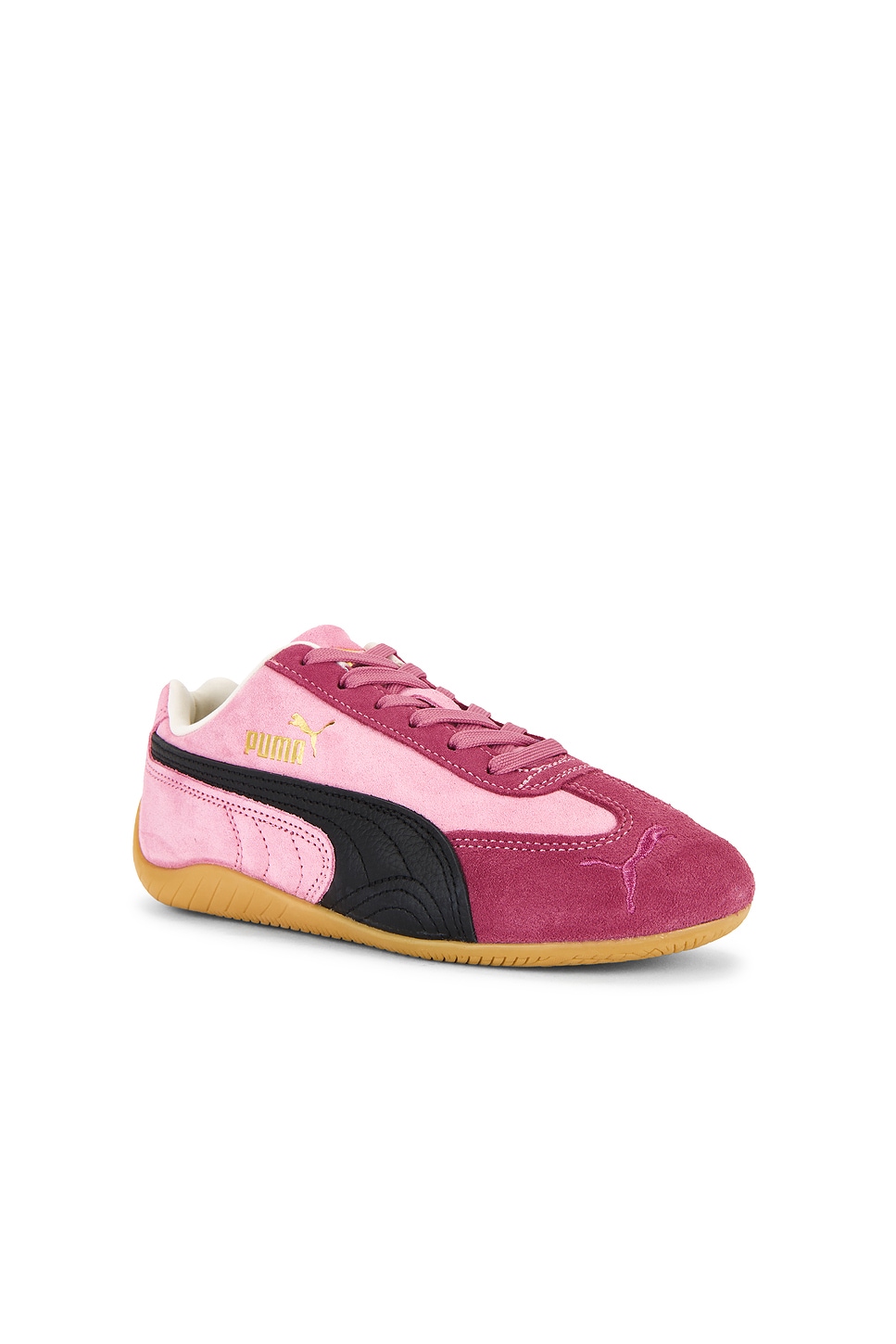 Puma Sneakers With Contrast Panels And Rubber Sole In Pink