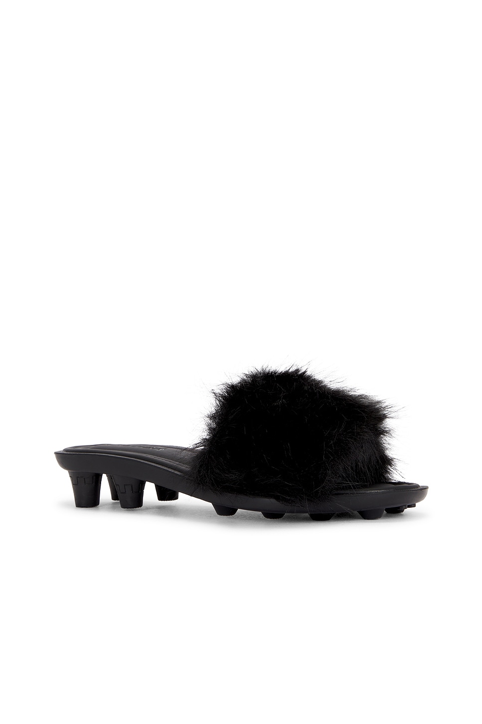 Puma X Fenty Faux Fur Slide In Black