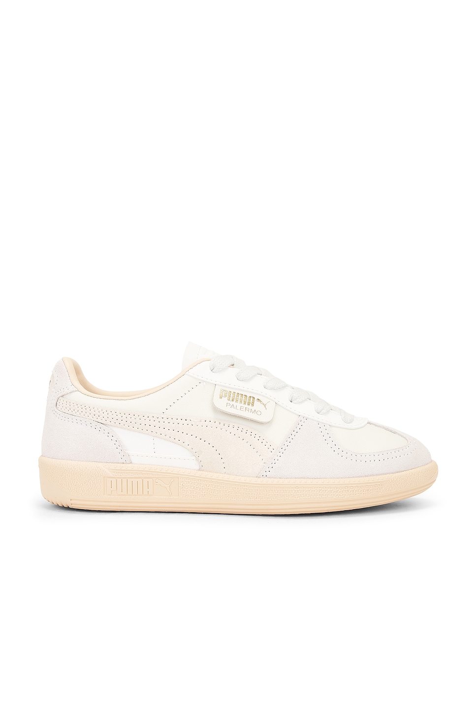 Shop Puma Palermo Sneaker In Warm White  Alpine Snow  & Cashew