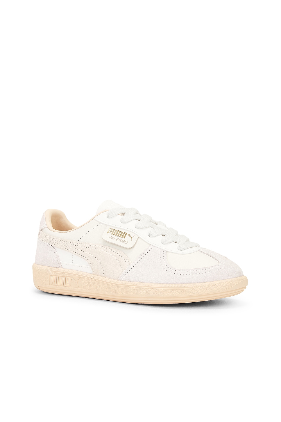 Shop Puma Palermo Sneaker In Warm White  Alpine Snow  & Cashew