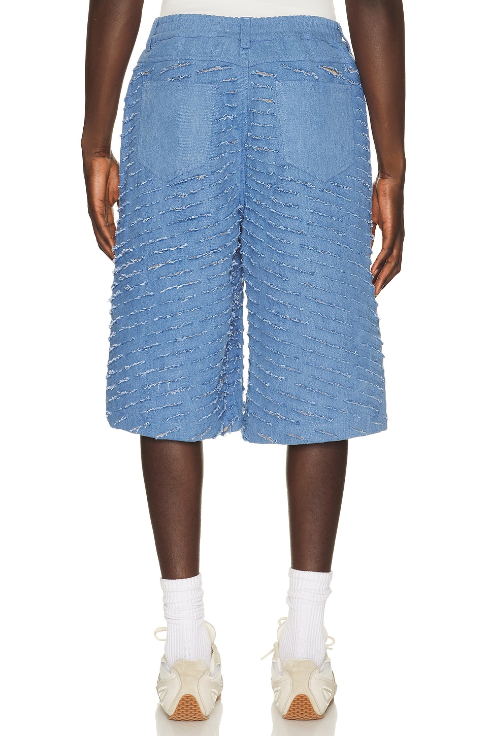 Pas Une Marque Cut Through Denim Shorts | Thumbnail 2 Pas Une Marque Cut Through Denim Shorts | Thumbnail 2