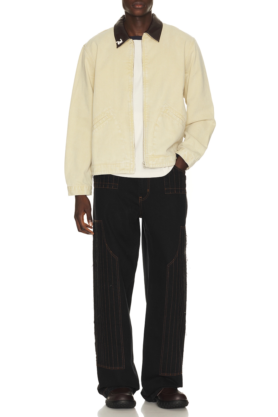 Pas Une Marque Distressed Patch Carpenter Pants | Thumbnail 4