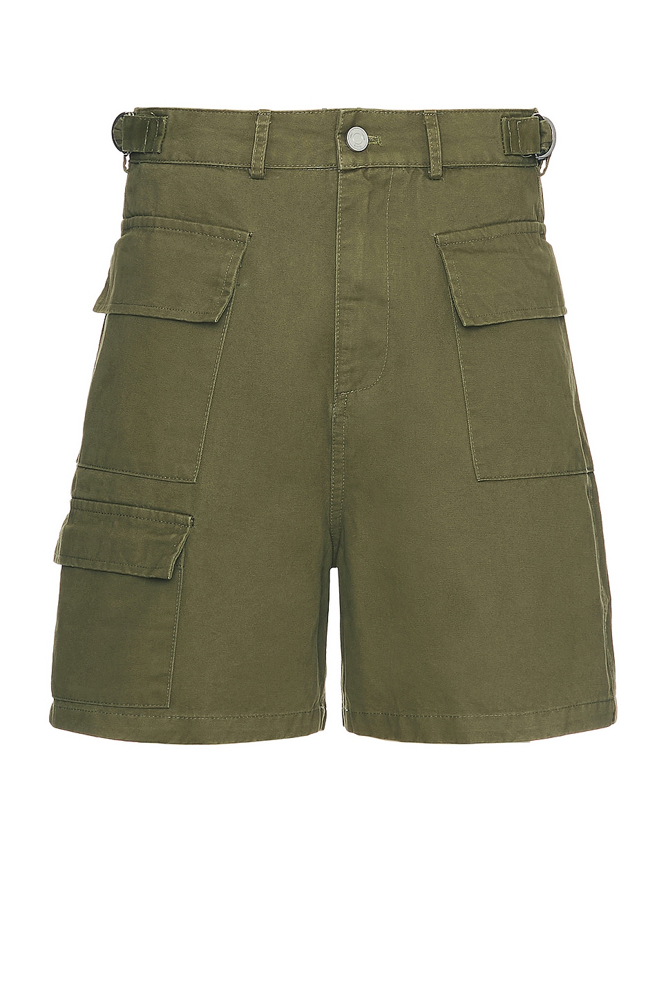 Twill Cargo Shorts in Green