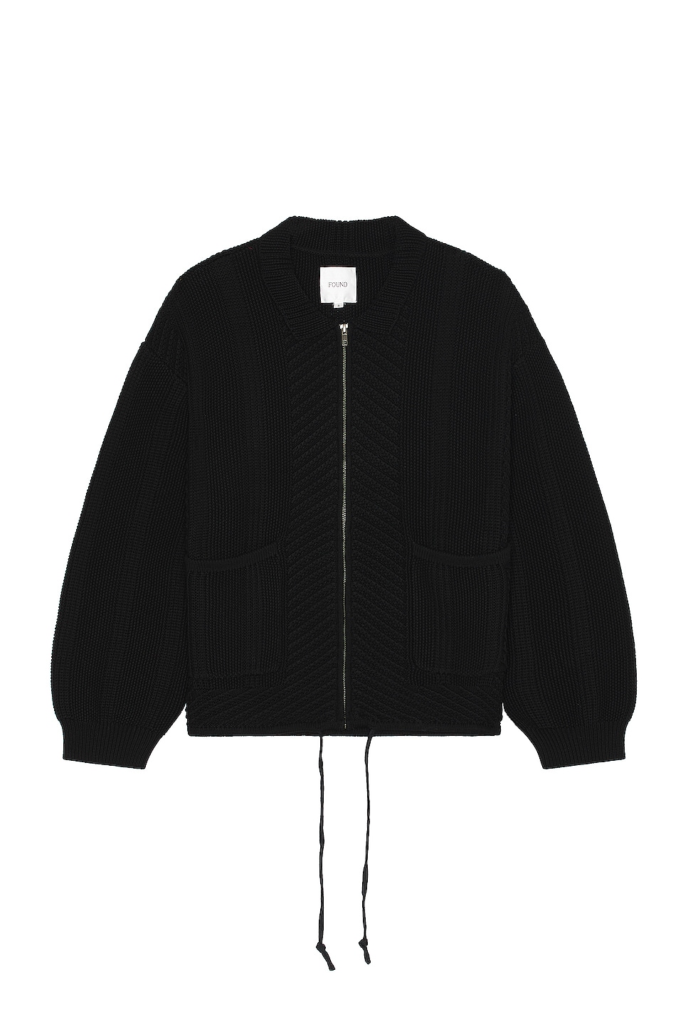 Image 1 of Found Zip Up Panel Sweater in Black