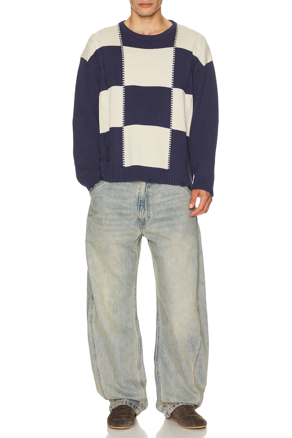 Found Checkered Fisherman Sweater | Thumbnail 3 Found Checkered Fisherman Sweater | Thumbnail 3