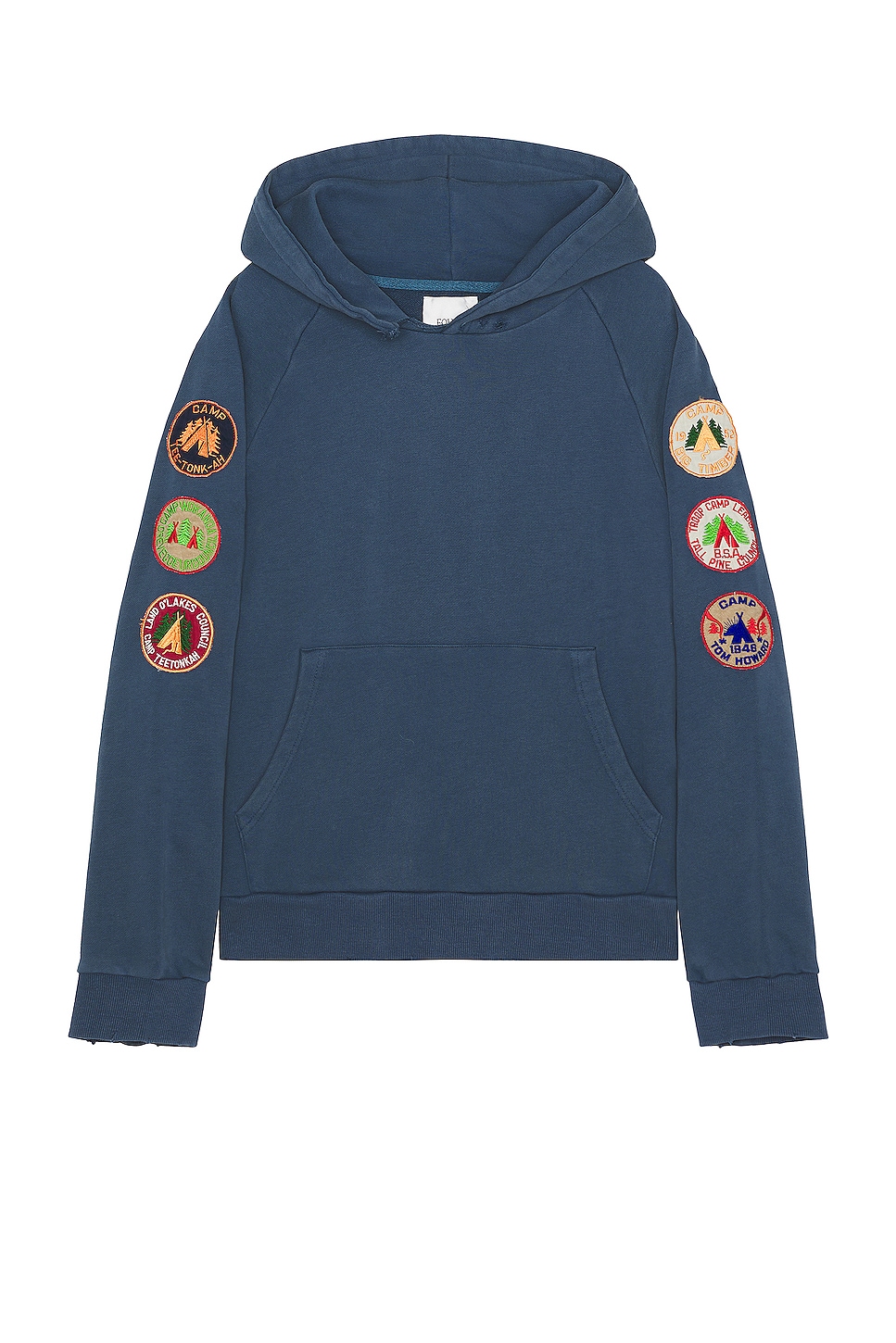 Image 1 of Found Patchwork Hoodie in Blue