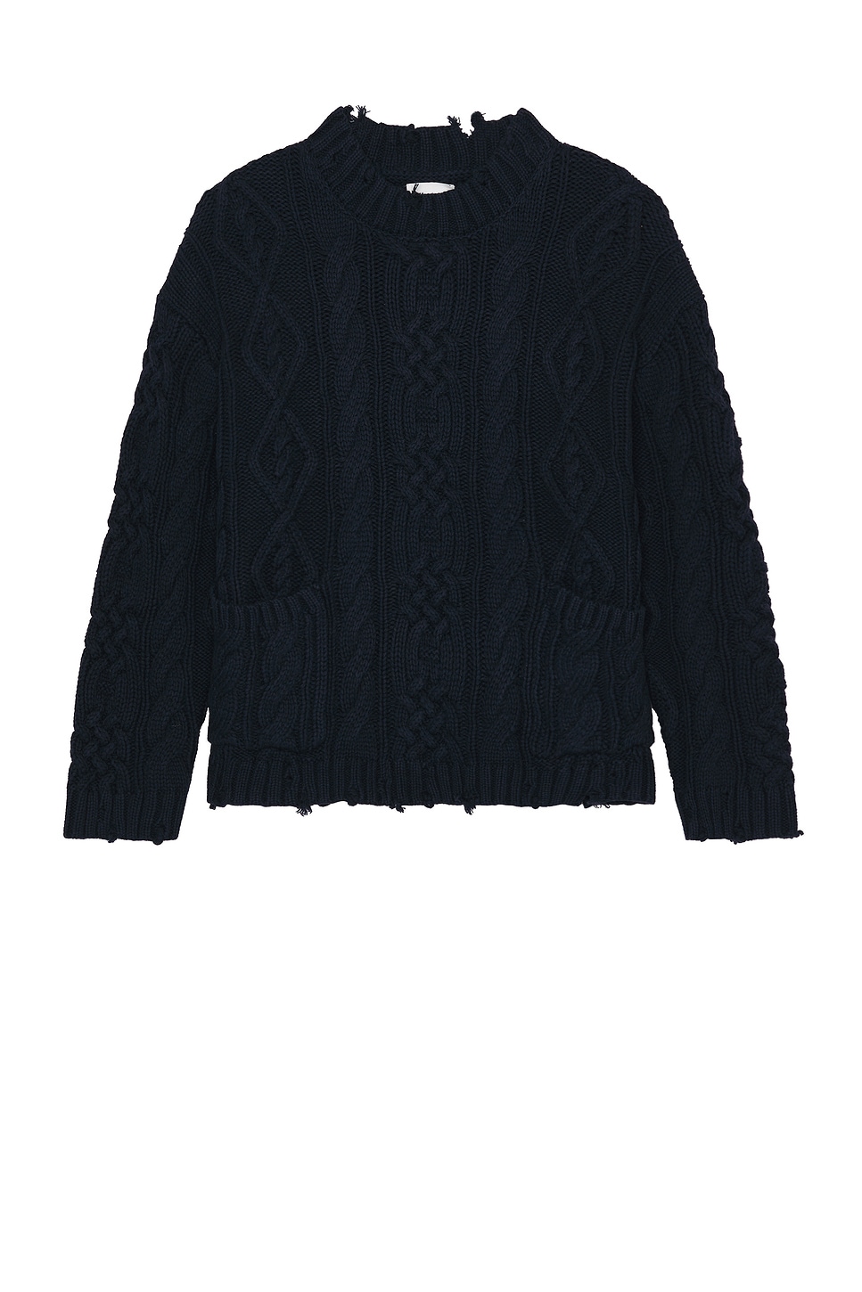 Cable Knit Sweater in Navy