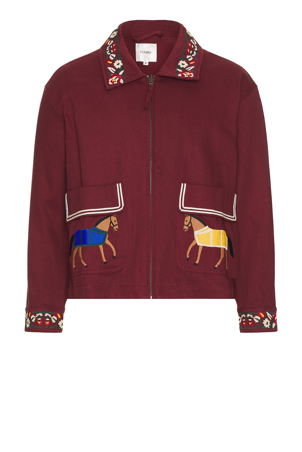 Oxblood Horse Equine Jacket in Burgundy