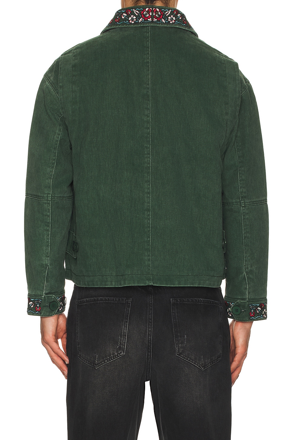 Found Jockey Club Embroidered Work Jacket In Green