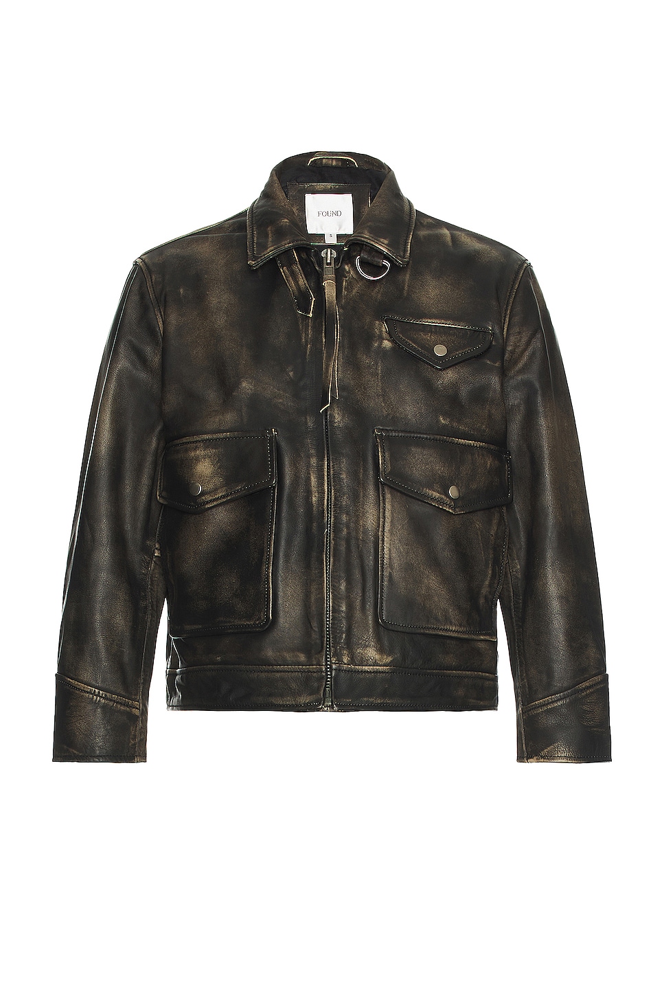 Leather Pocket Jacket in Black