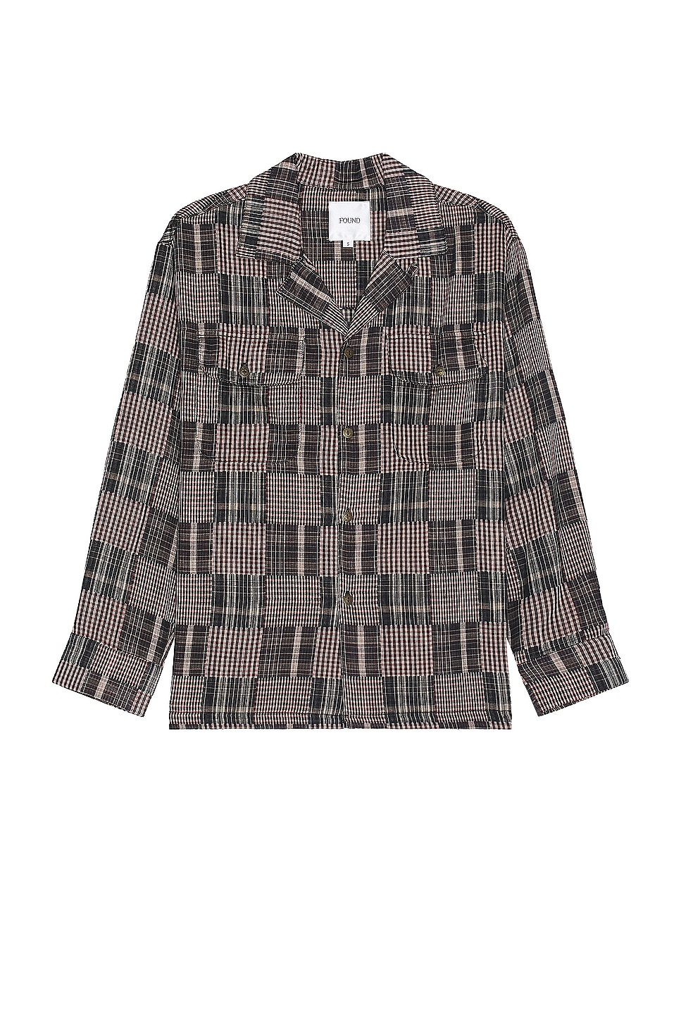 Image 1 of Found Multi Flannel Long Sleeve Camp Shirt in Multi