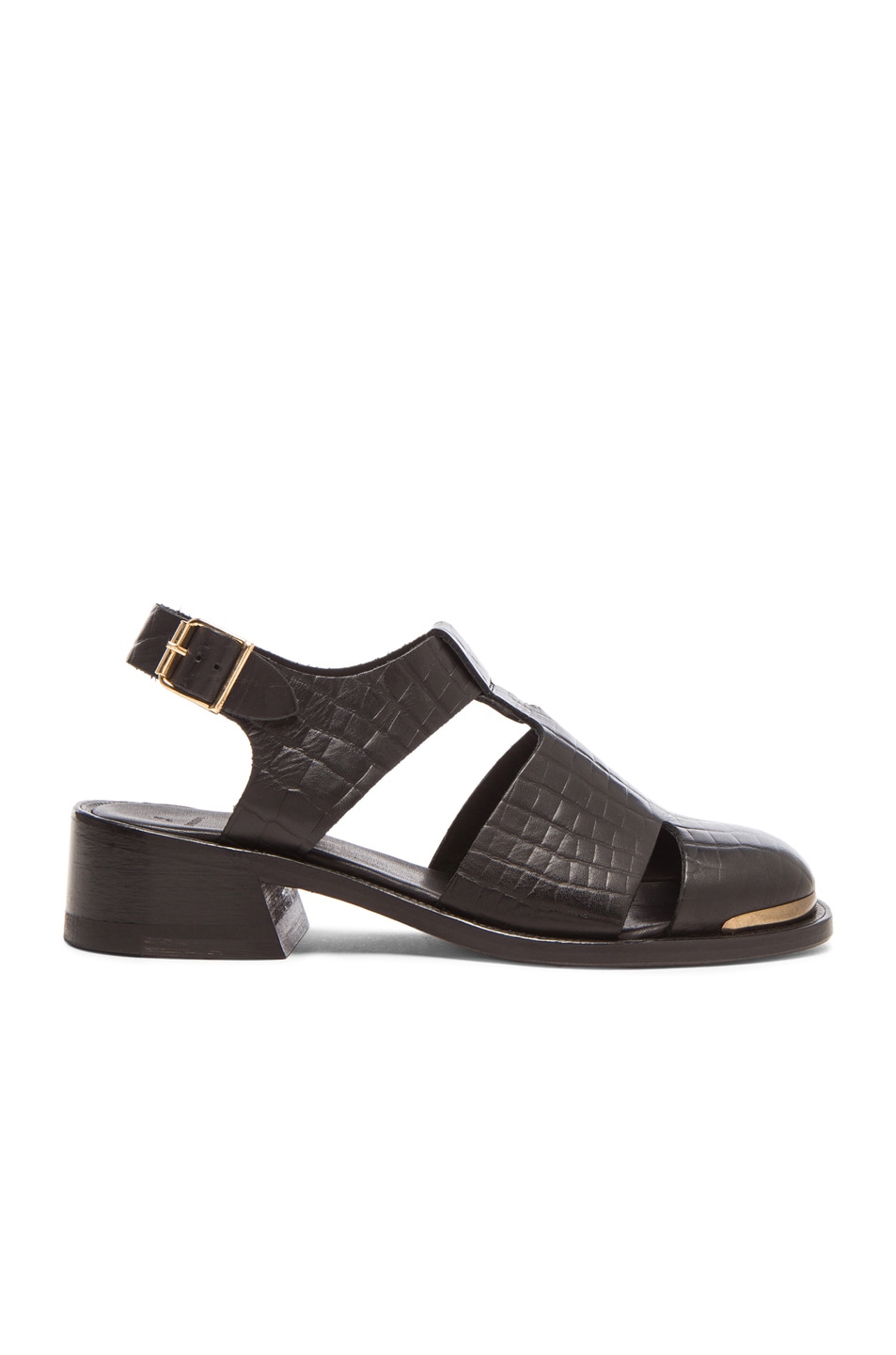 Image 1 of Purified Leather Patti 7 in Black Croc