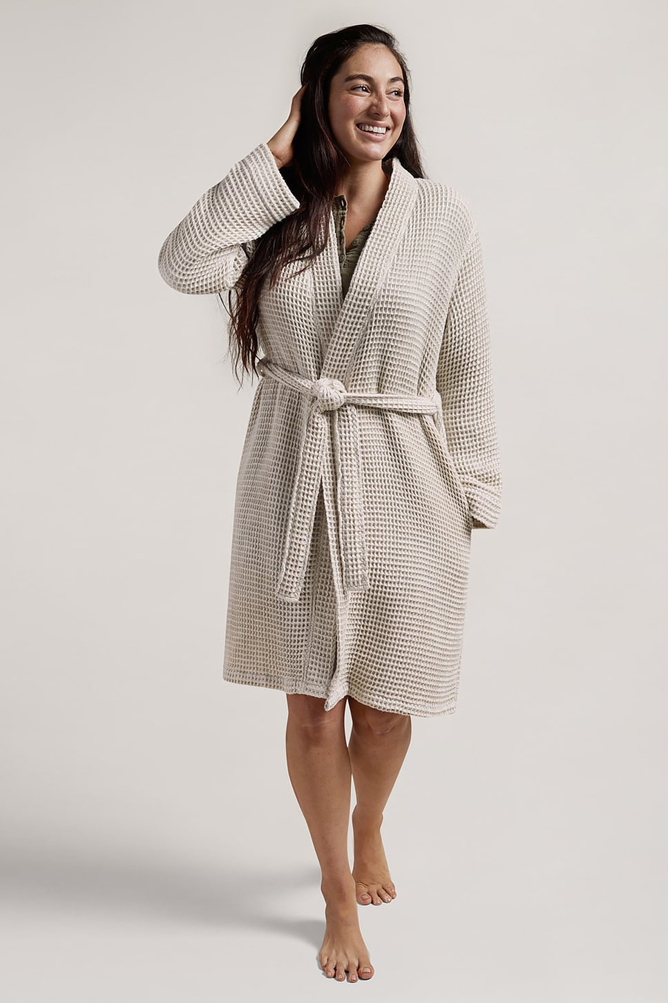 Shop Parachute Waffle Robe In Tan