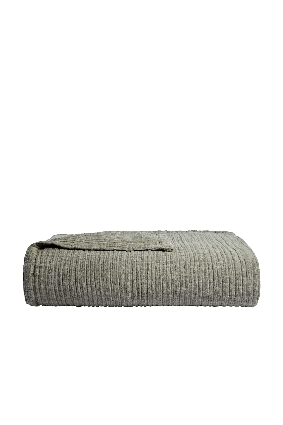 Image 1 of Parachute Cloud Linen Gauze Bed Blanket in Moss