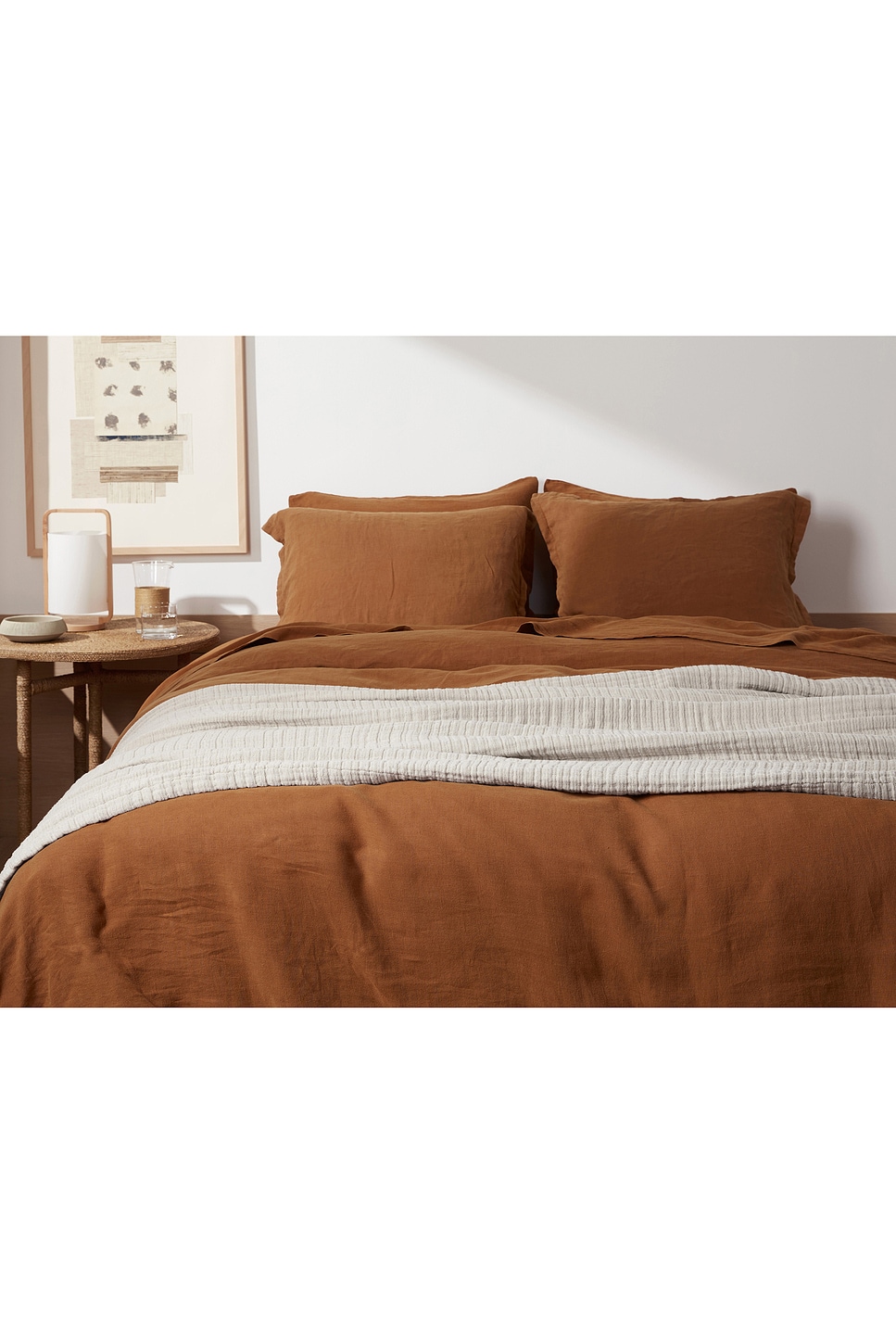 Parachute Cloud Linen Gauze Bed Blanket In Natural