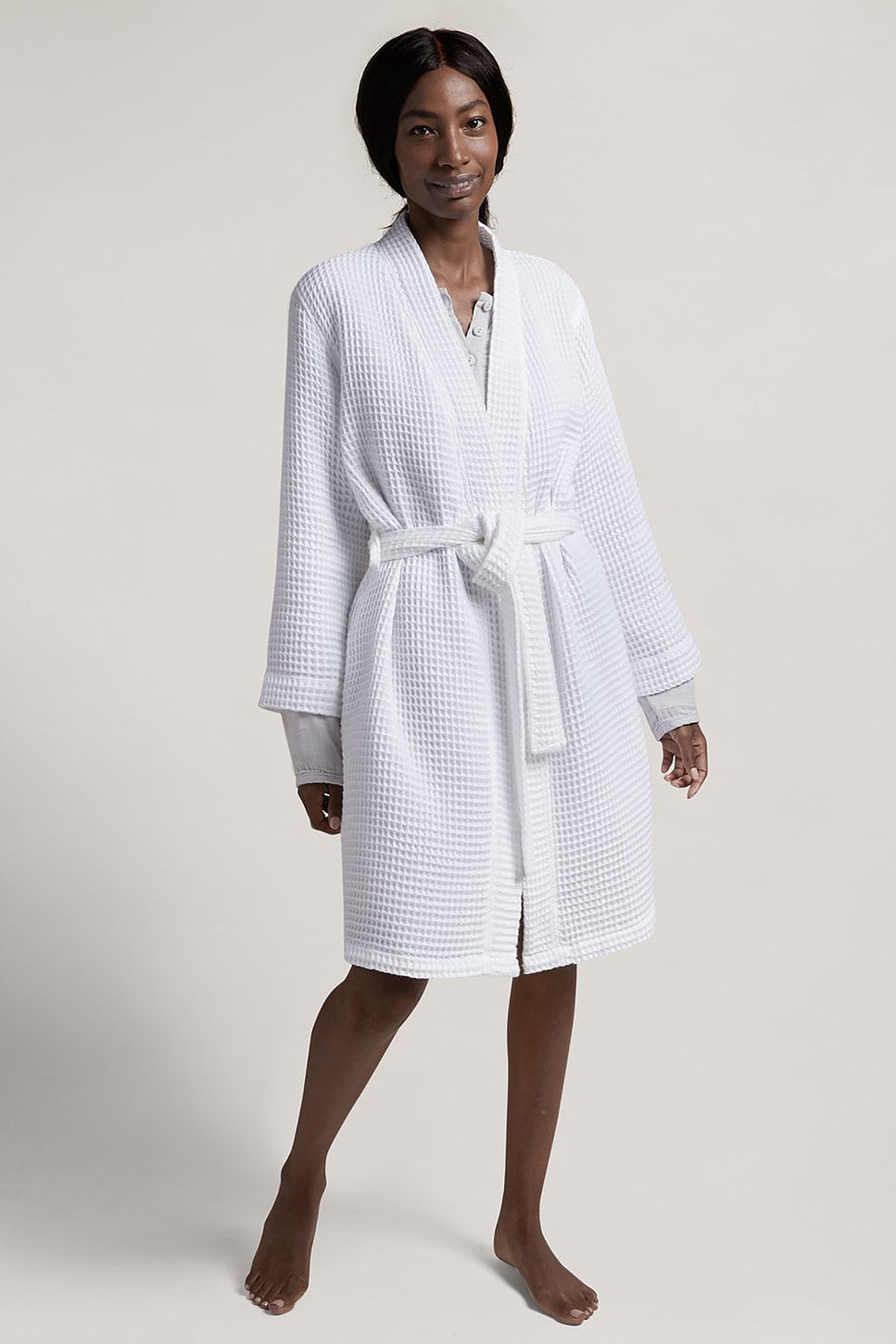 Parachute Waffle Robe In White
