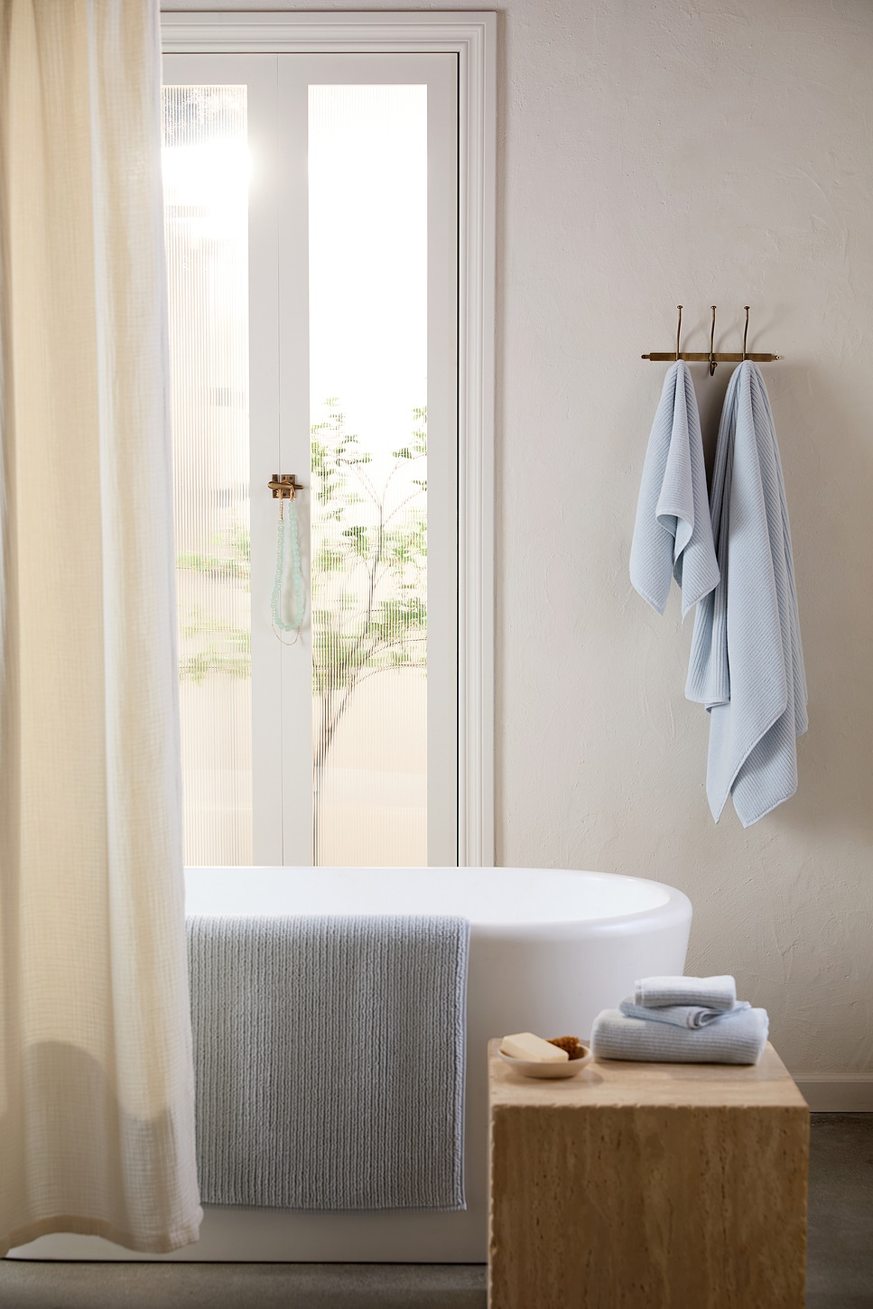 Parachute Soft Rib Tub Mat In Blue