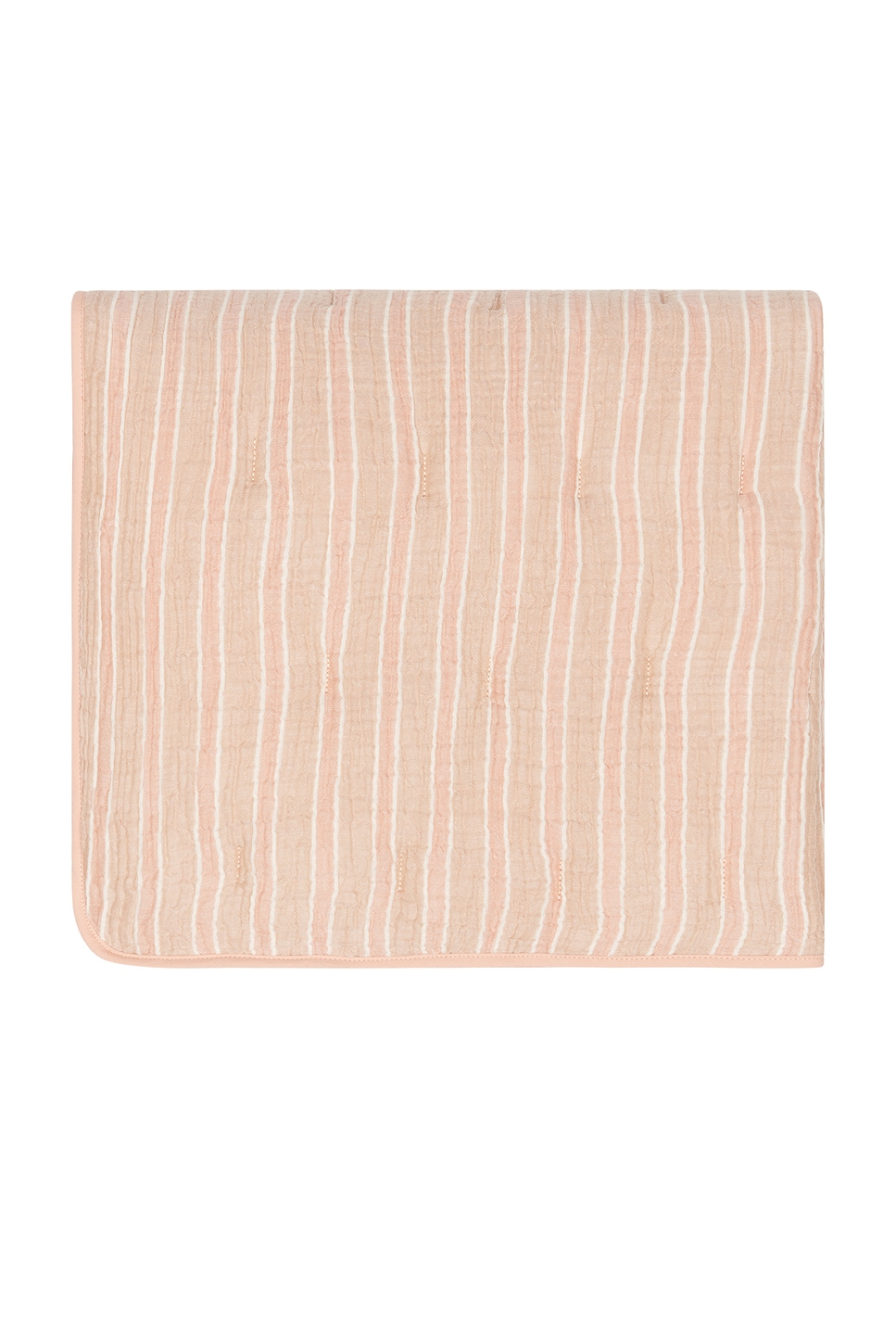 Parachute Organic Cloud Cotton Stripe Toddler Quilt In Neutral