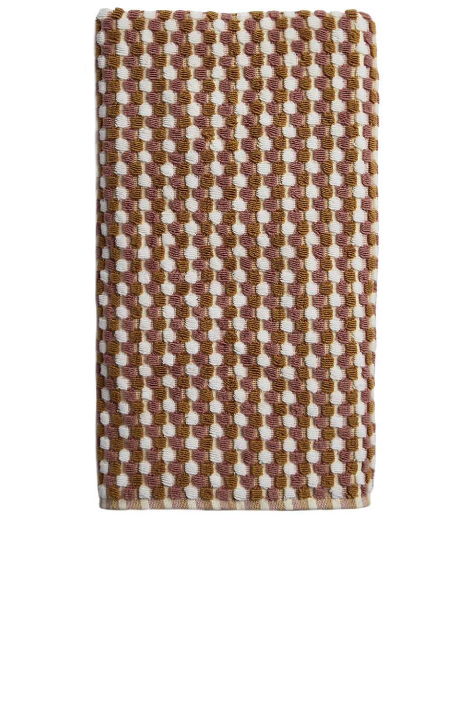 Shop Parachute Organic Mosaic Bath Towel In Ochre & Clay