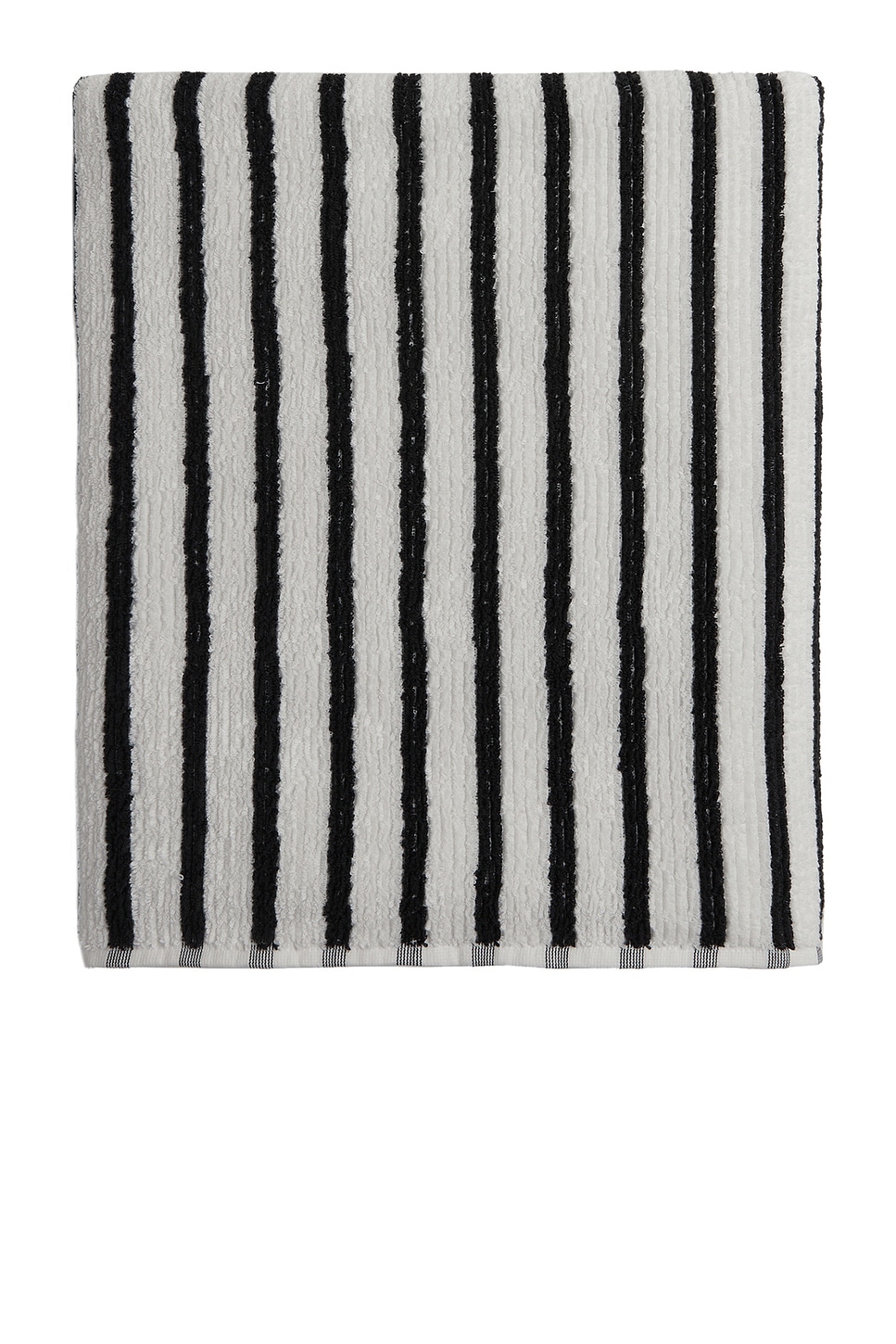 Shop Parachute Organic Resort Stripe Bath Towel In Plaster With Soft Black