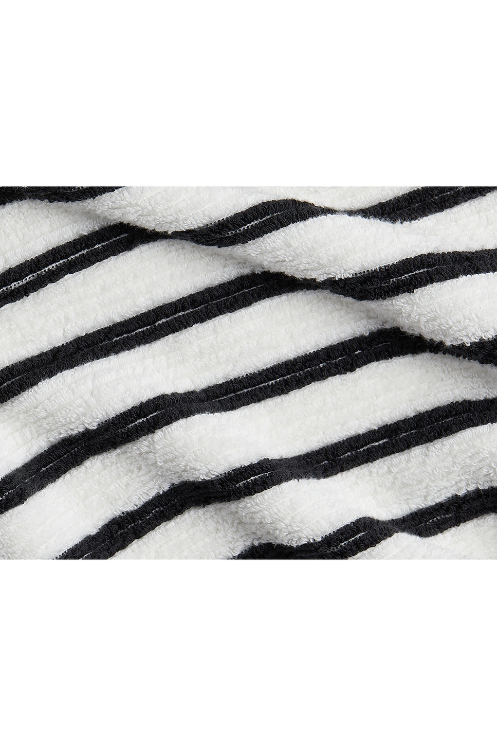 Shop Parachute Organic Resort Stripe Bath Towel In Plaster With Soft Black