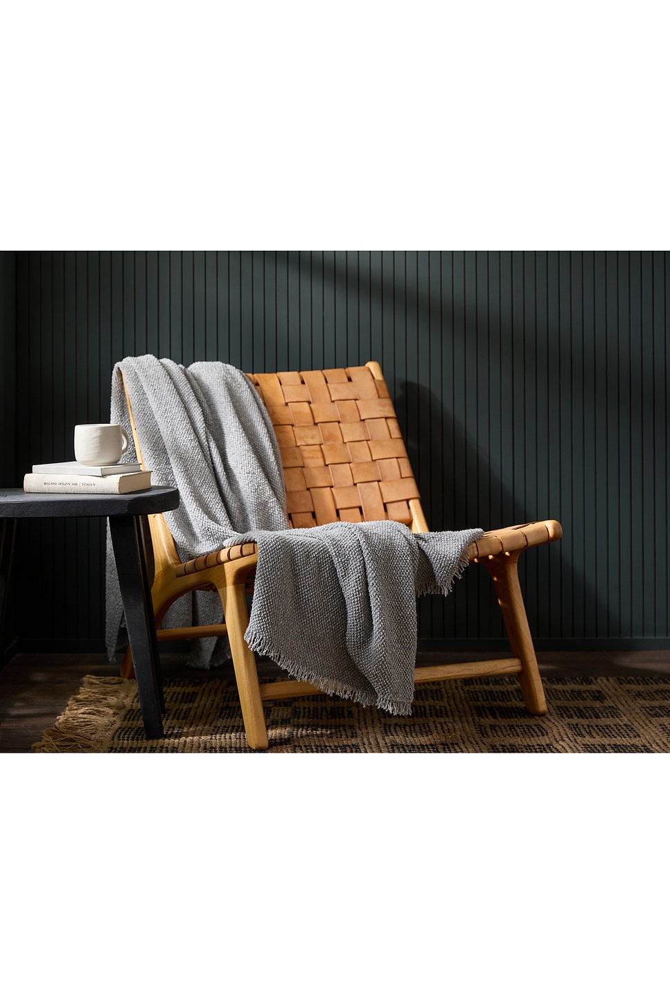 Shop Parachute Cotton Boucle Throw In Heather Grey