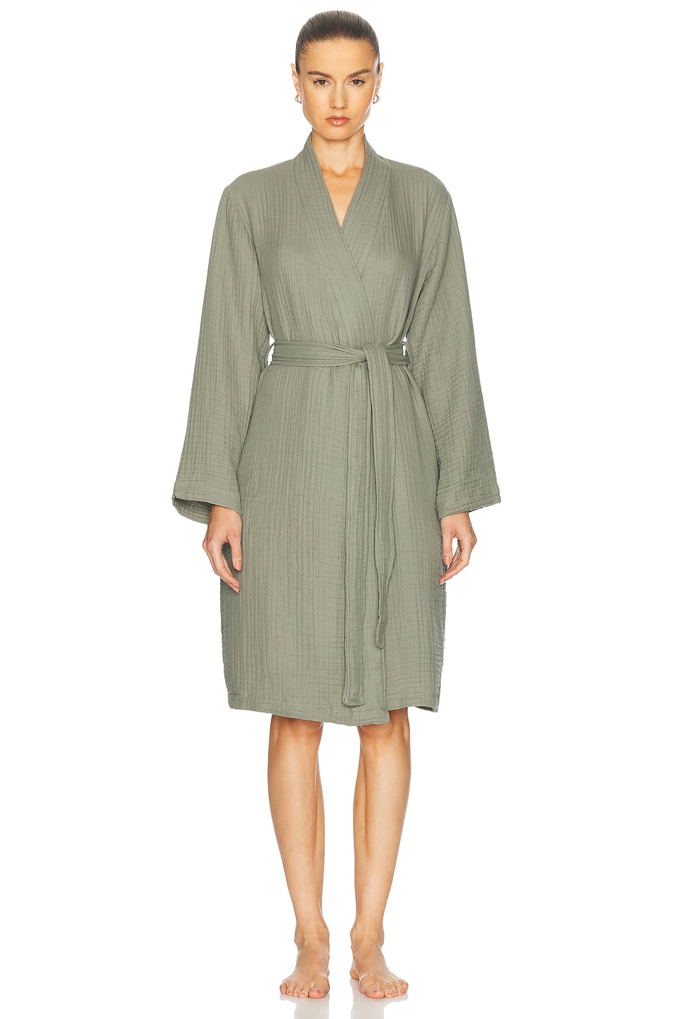 Shop Parachute Cloud Cotton Robe In Moss